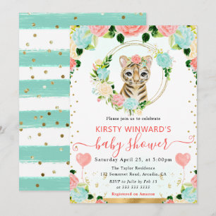 Invitation Baby shower de tigre de la Jungle