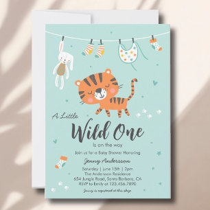 Invitation Baby shower de Tigre de la Jungle migno