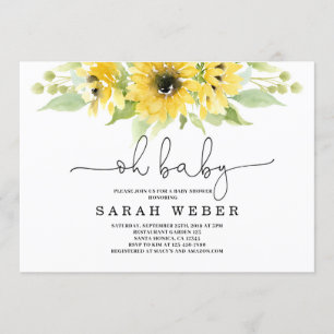 Invitation Baby shower de tournesol