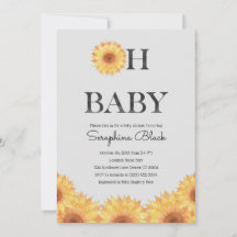 Baby shower de tournesol de l'été vintage