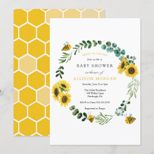 Invitation Baby shower De Tournesol Sucré