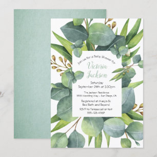Invitation Baby shower de trame de couronne Eucaly