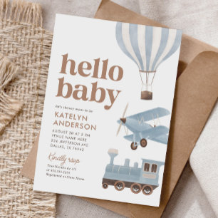 Invitation Baby shower de transport de voyage