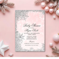Invitation Baby shower de vacances d'hiver