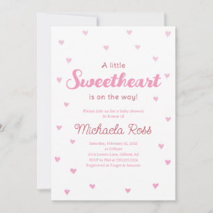 Invitation Baby shower de Valentines amoureuses