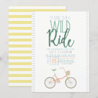 Invitation Baby shower de vélo rétro
