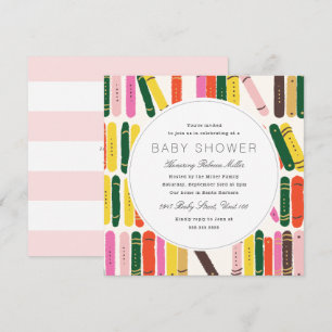 Invitation Baby shower de ver de livre