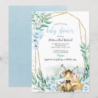 Baby shower de verdure fleurie de bois adorable