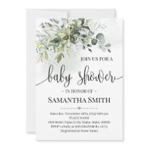 Baby shower de verdure succulent à l'Eucalyptus