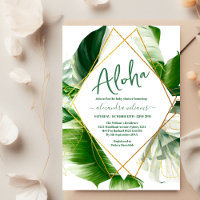 Baby shower de verdure tropicale hawaïenne