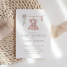 Baby shower de vêtements de bébé Boho rose