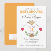 Baby shower de vol d'oiseau Mama le plus doux Or