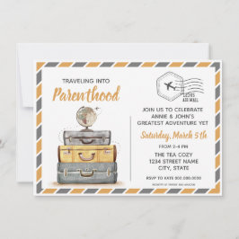 Invitation Baby shower de voyage neutre pour les femmes Invit