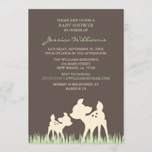 Invitation Baby shower de Woodland