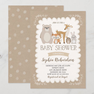 Invitation Baby shower de Woodland Showshaw