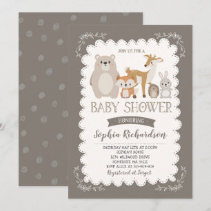 Invitation Baby shower de Woodland Showshaw