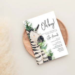 Invitation Baby shower de Zèbres zèbres des animaux mûrs de l