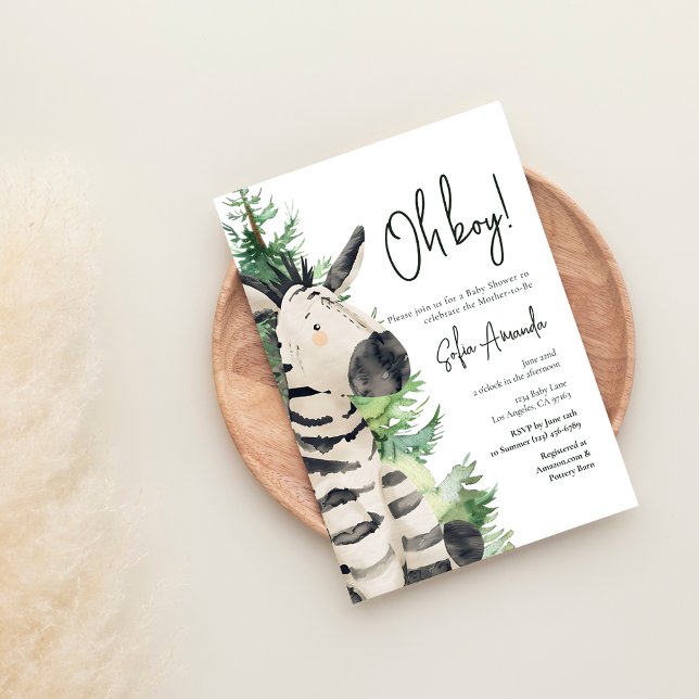 Invitation Baby shower de Zèbres zèbres des animaux mûrs de l (Créateur téléchargé)
