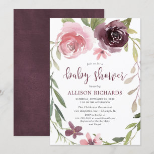Invitation baby shower d'écolière de Bourgogne