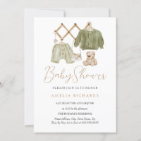 Baby shower Décor Boho vert