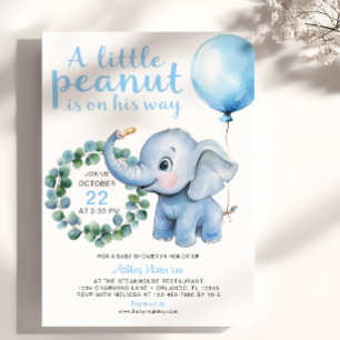 Invitation Baby shower d'éléphant de petite arachi