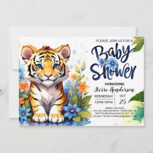 Invitation Baby shower délicieux Tiger Cub