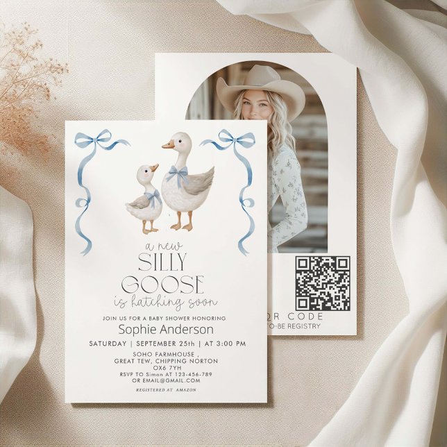 Invitation Baby shower d'enregistrement de photos de Silly Go (Créateur téléchargé)