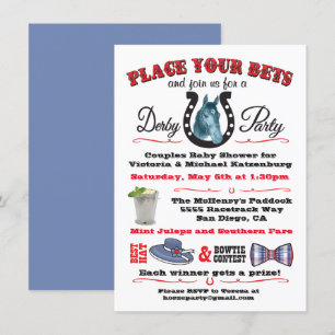 Invitation Baby shower Derby Horse Racing