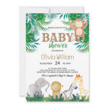 Baby shower des animaux de la jungle