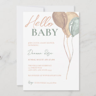 Invitation Baby shower des ballons