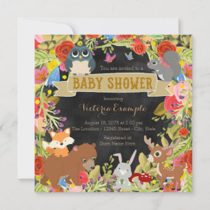 Invitation Baby shower des bois