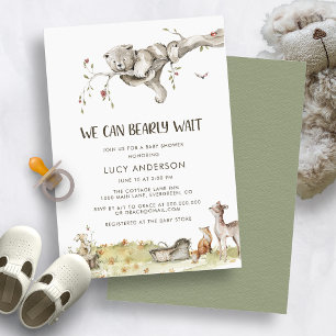Invitation Baby shower des bois