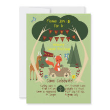 Invitation Baby shower des bois