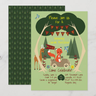 Invitation Baby shower des bois