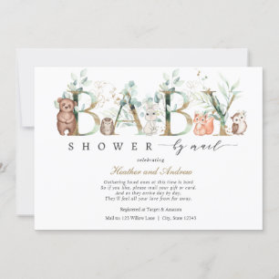 Invitation Baby shower des bois par Mail Forest Animaux
