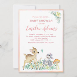 Invitation Baby shower des cerfs et amis