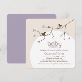 Invitation Baby shower des couples d'arbres de la famille des