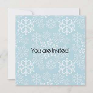 Invitation Baby shower des flocons de neige
