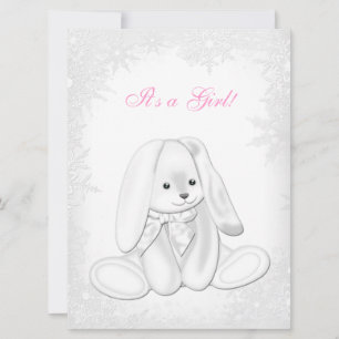 Invitation Baby shower des merveilles hivernales du Flocon de