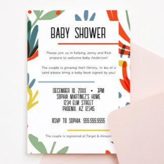 Invitation Baby shower des plantes vives