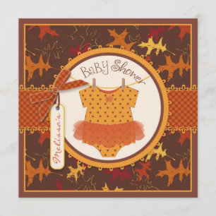 Invitation Baby shower des sorties d'automne Tutu et d'automn
