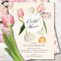 Invitation Baby shower des tulipes gracieuses