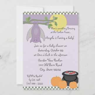Invitation Baby shower d'Halloween