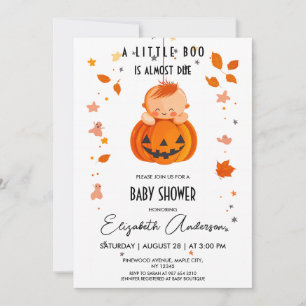Invitation Baby shower d'Halloween