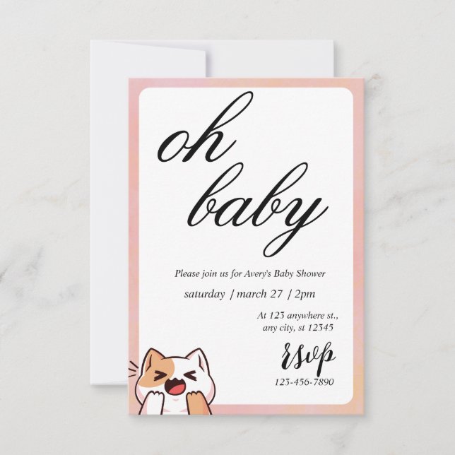Invitation Baby shower d'Halloween (Devant)