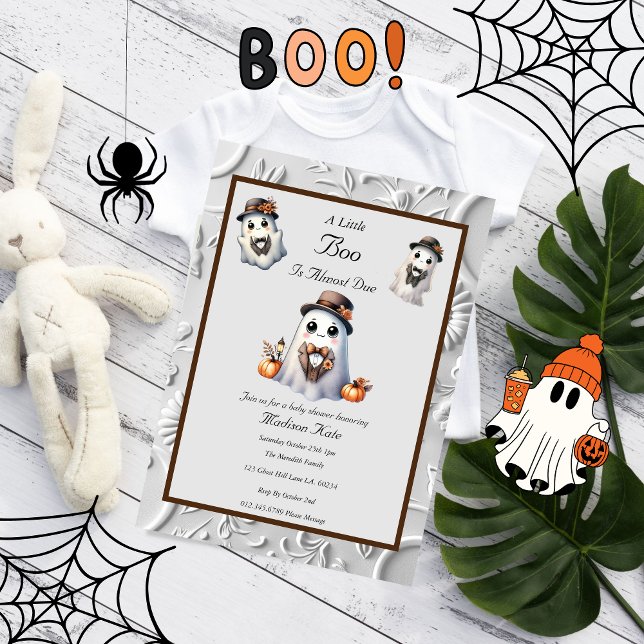 Invitation Baby shower d'Halloween de la petite fille mignonn (Créateur téléchargé)