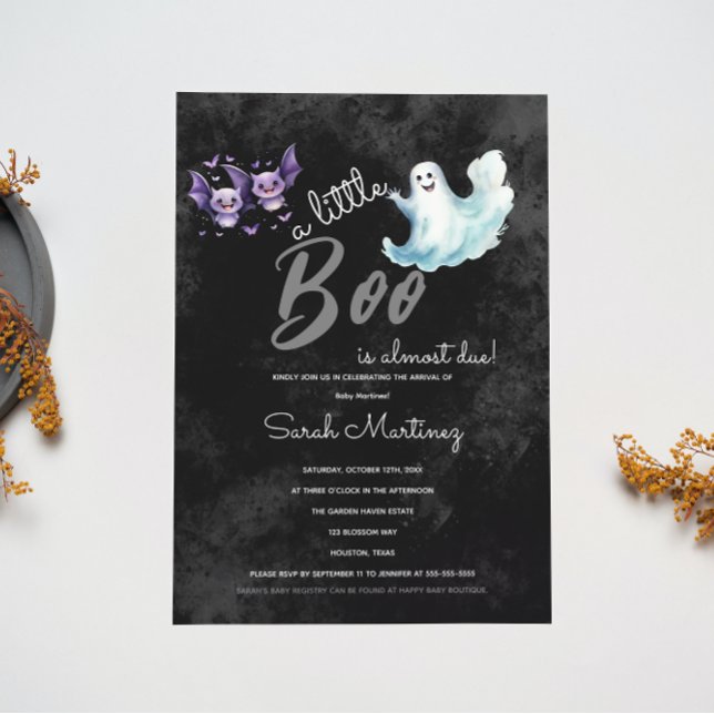 Invitation Baby shower d'Halloween de Little Boo (Créateur téléchargé)