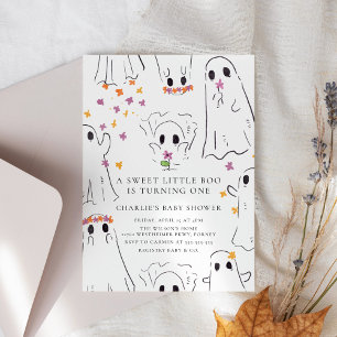 Invitation Baby shower d'Halloween de Little Boo