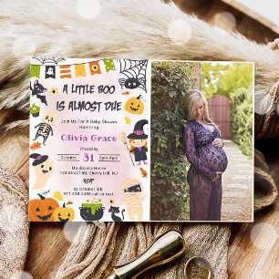 Invitation Baby shower d'Halloween de Little Boo Ghost Citrou