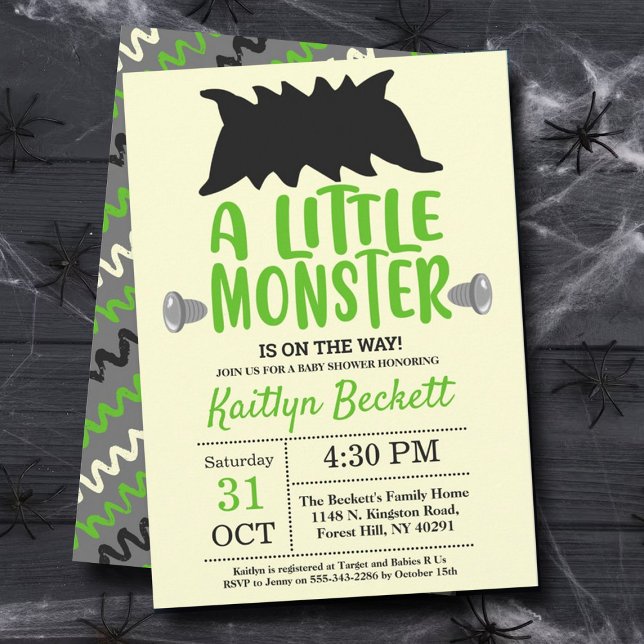 Invitation Baby shower d'Halloween de Little Monster (Créateur téléchargé)